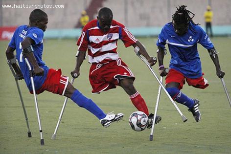 Disabled Soccer Player in Haiti